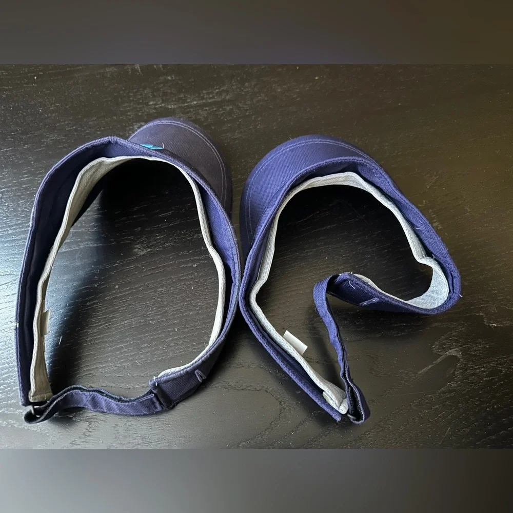 2 New Balance navy blue visors